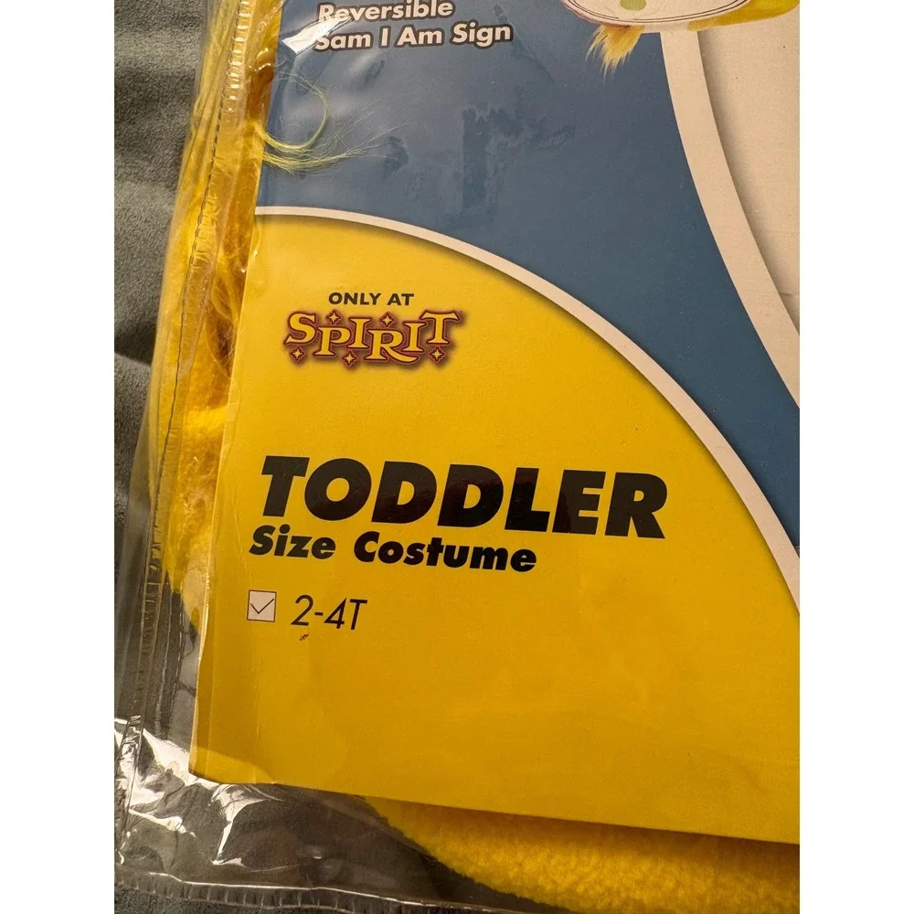 Dr. Seuss Sam I Am Toddler 2-4T Yellow New Green Eggs and Ham Costume Halloween - Picture 2 of 5